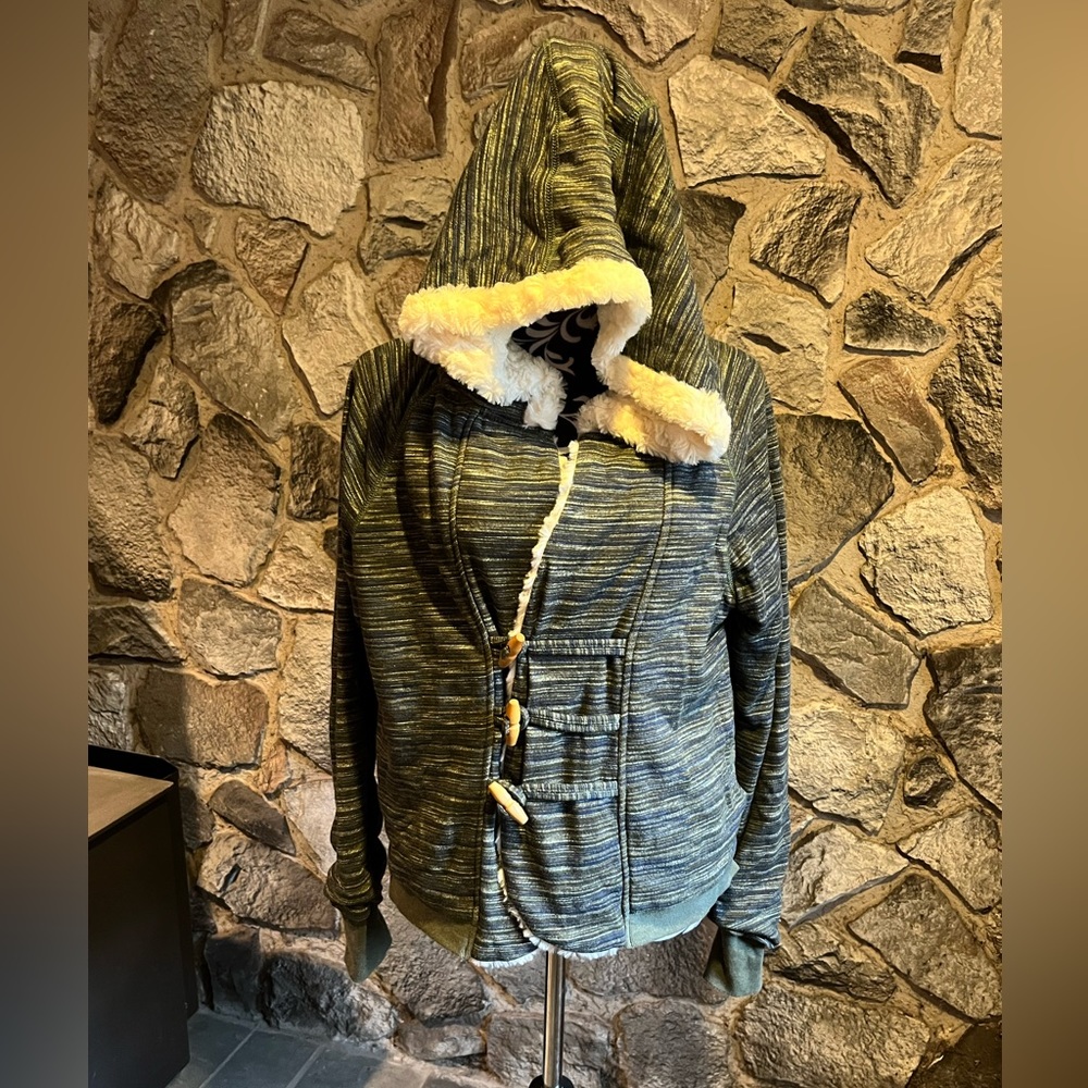 Hurley Green Hooded Sweater S